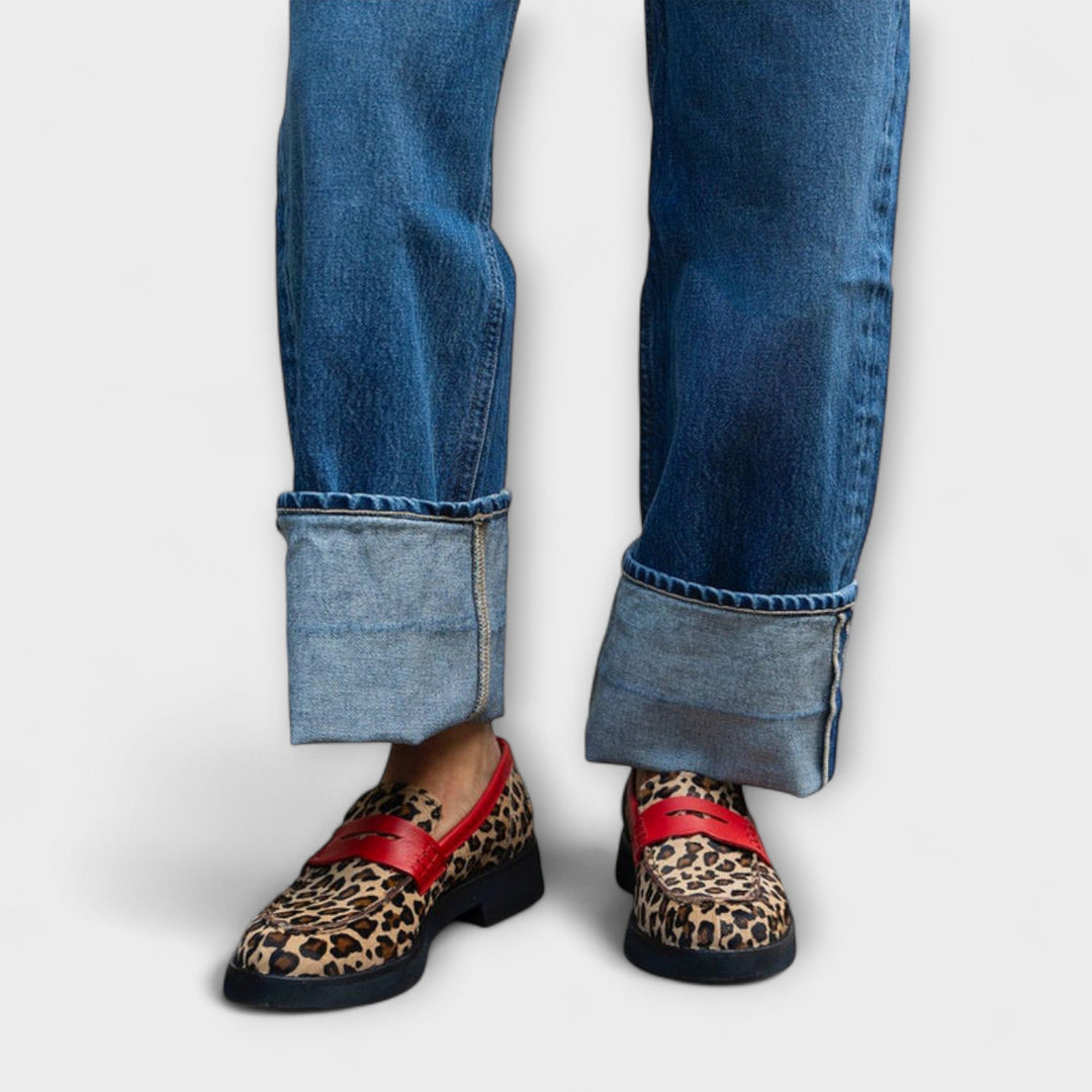 Adelina™ | Leopard Print Round Toe Flats