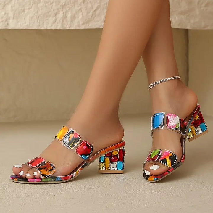 Sandales Orthopédiques Colorées Elisane avec Talon 