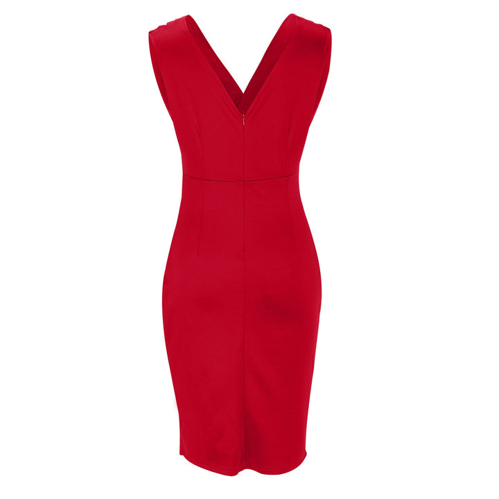 Florine | Robe ajustée avec col en V et fente 