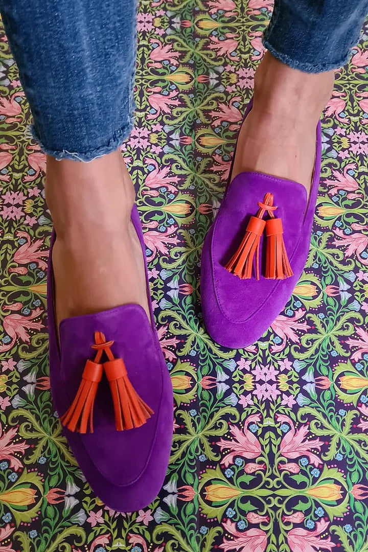 Veerle | Mocassins en daim avec glands 