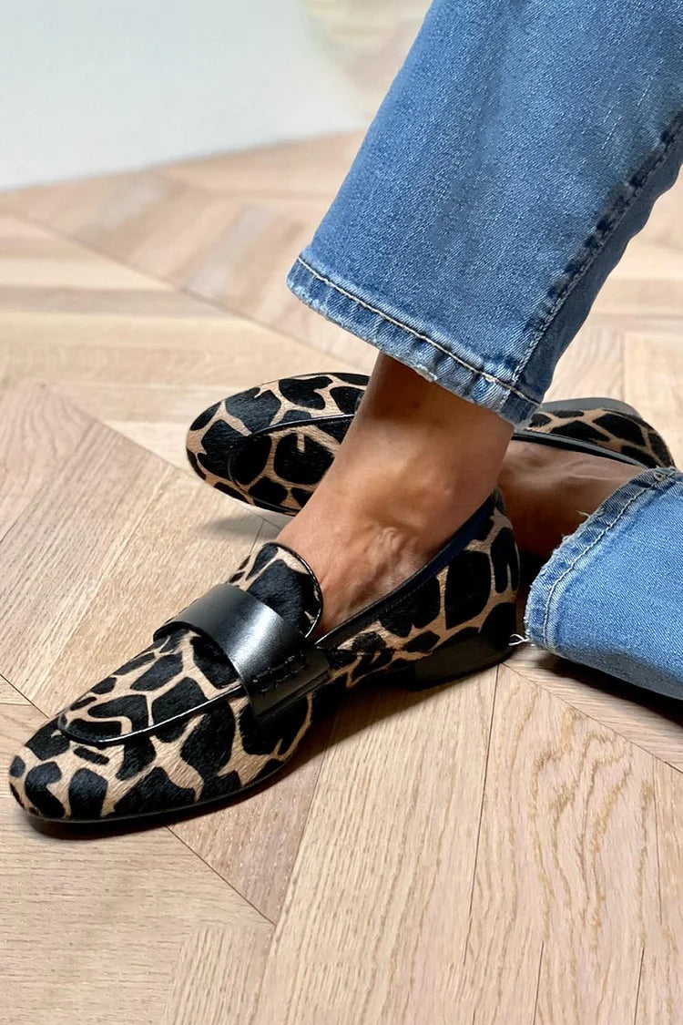 Joosje | Mocassins imprimé vache cosy chic 