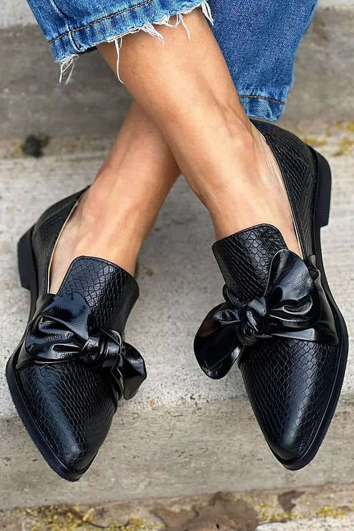Carine | Mocassins élégants avec effet imprimé peau de serpent 