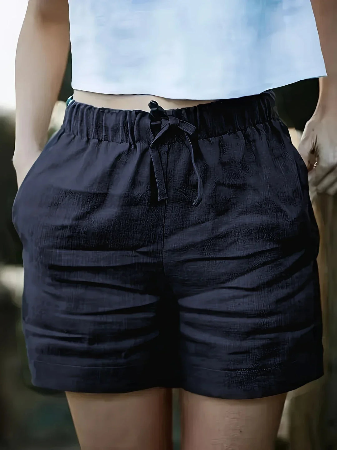 Shorts d'été décontractés avec poches pour femmes 