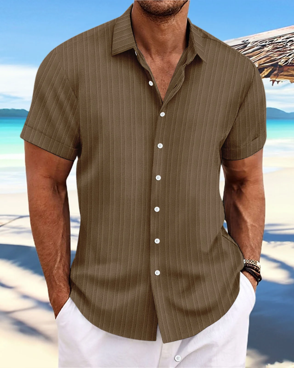 Chemise décontractée à manches courtes 