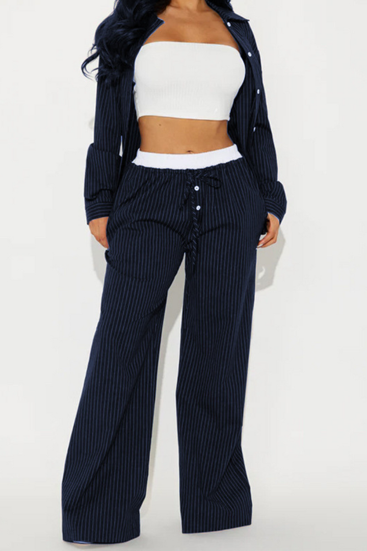 Tessa™ | Striped Comfortable Two-Piece Set