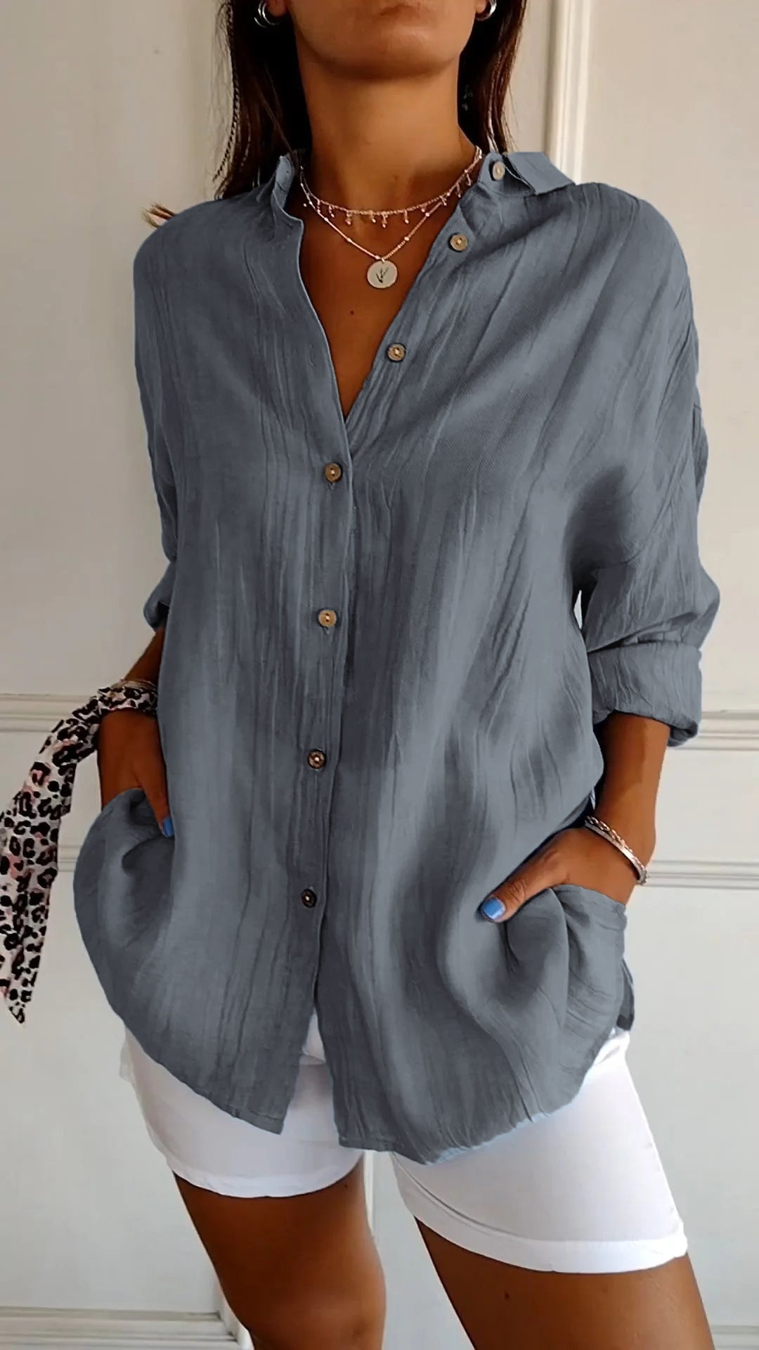 Krisha - Blouse Élégant Oversize 