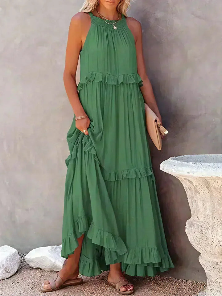 ANETA™ | Robe sans manches à volants élégante 