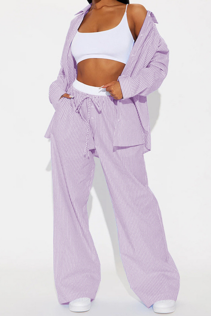 Tessa™ | Striped Comfortable Two-Piece Set