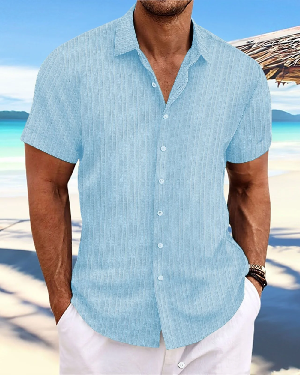 Chemise décontractée à manches courtes 