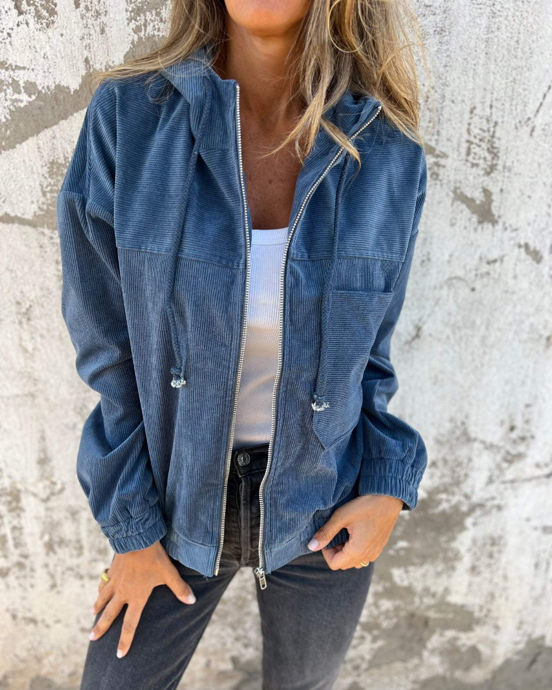 Elly™ | Sweat à capuche zippé élégant 
