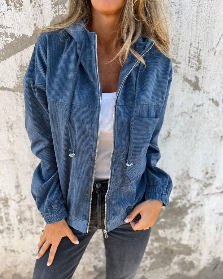 Elly™ | Sweat à capuche zippé élégant 