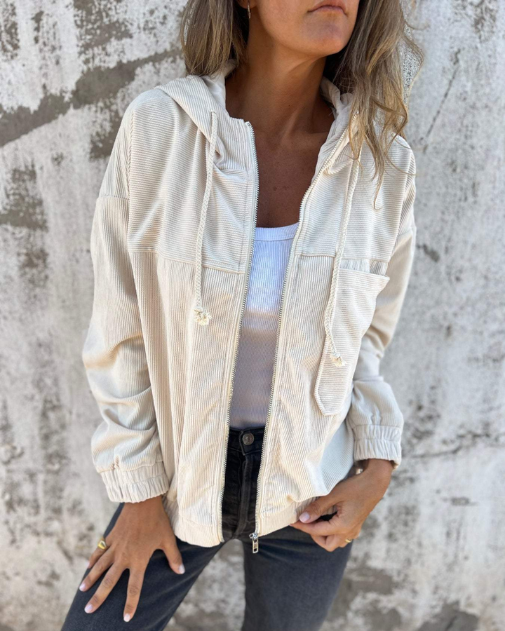 Elly™ | Sweat à capuche zippé élégant 