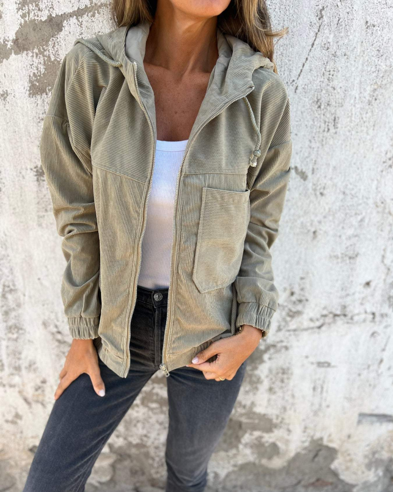 Elly™ | Sweat à capuche zippé élégant 