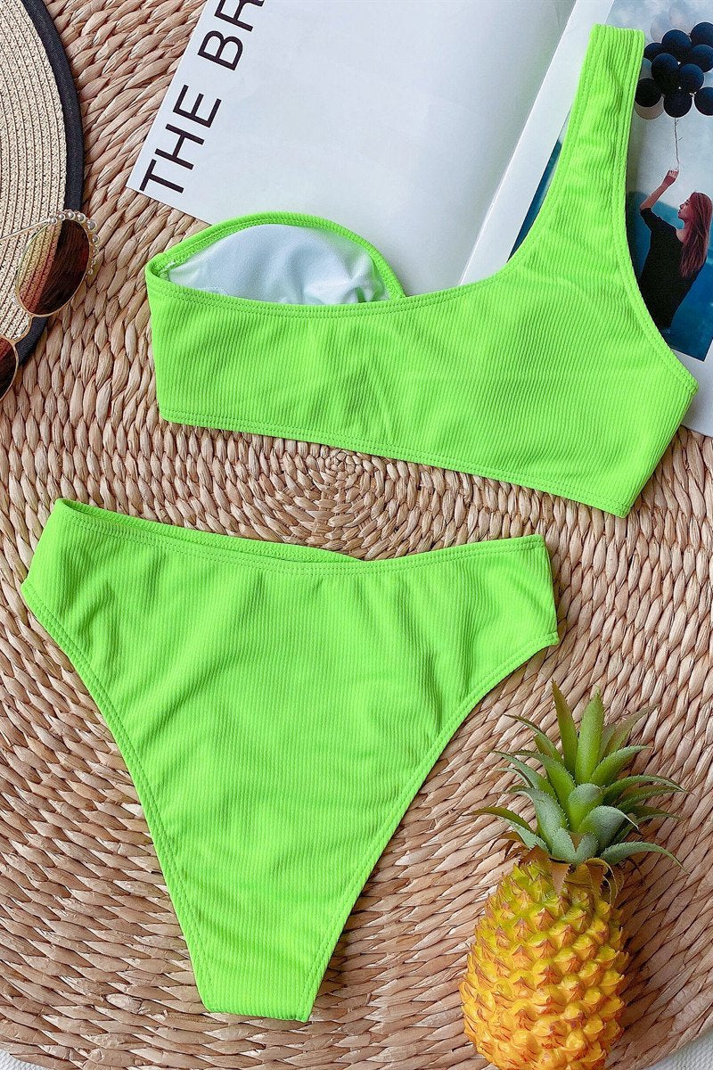 Alba™ | Bikini taille haute élégant 