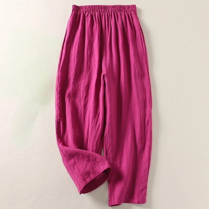 Pantalons en lin léger pour femmes 