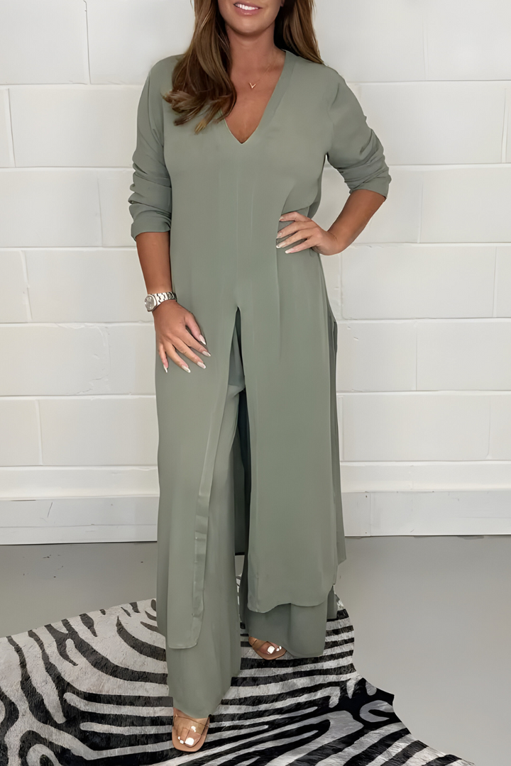 Michelle™ | Short Sleeve Top + Wide Pants