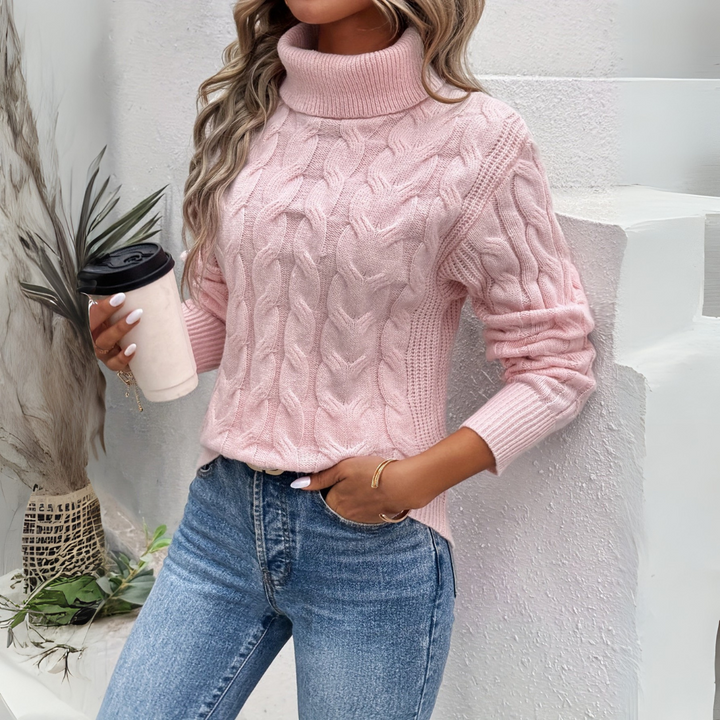 Amelia | Pull à col roulé élégant en tricot 