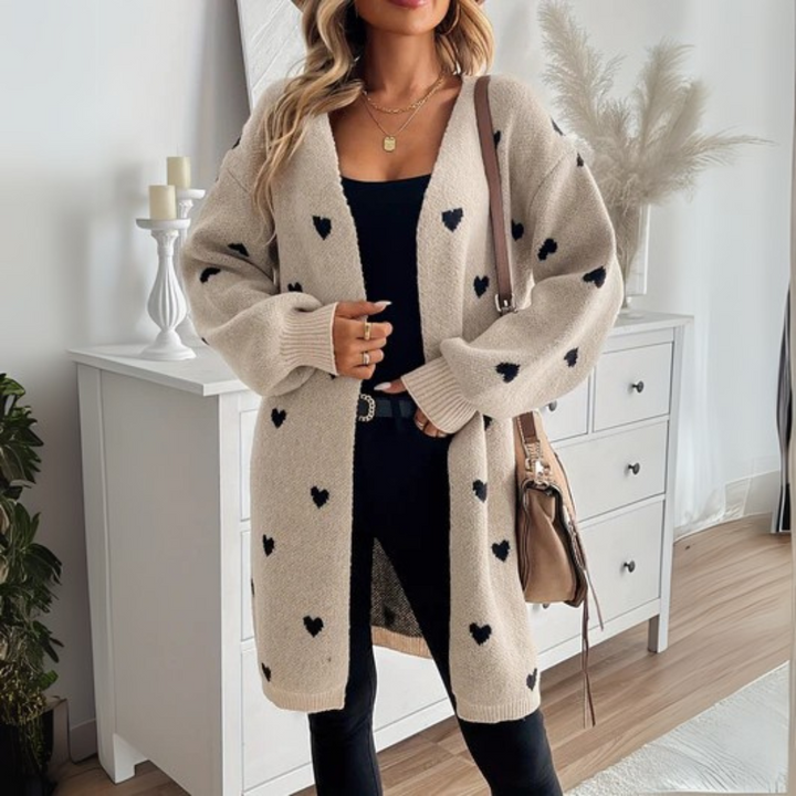 Julia | Cardigan avec motif cœur 