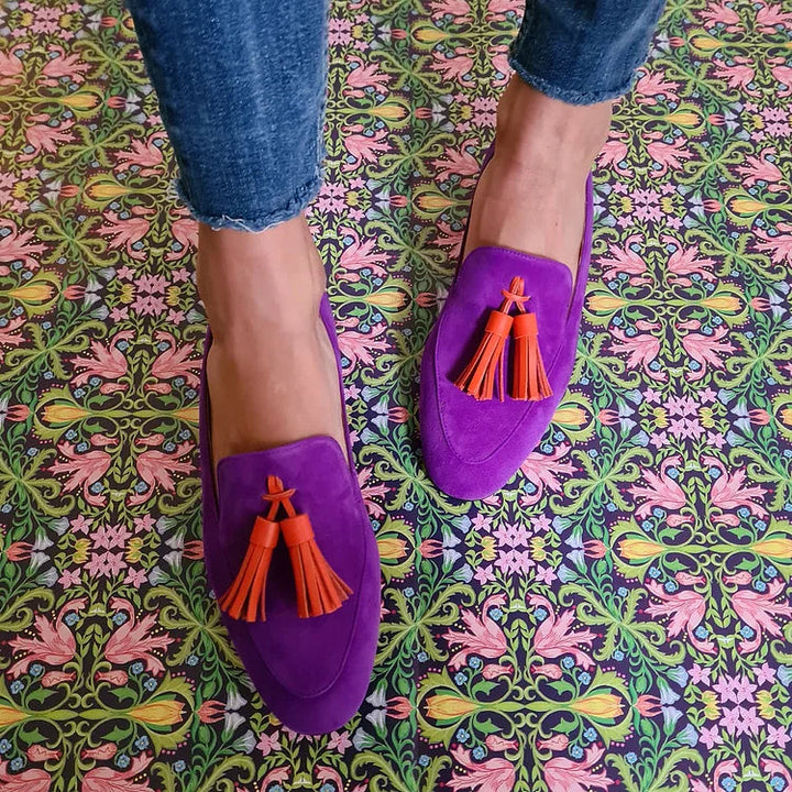Veerle | Mocassins en daim avec glands 