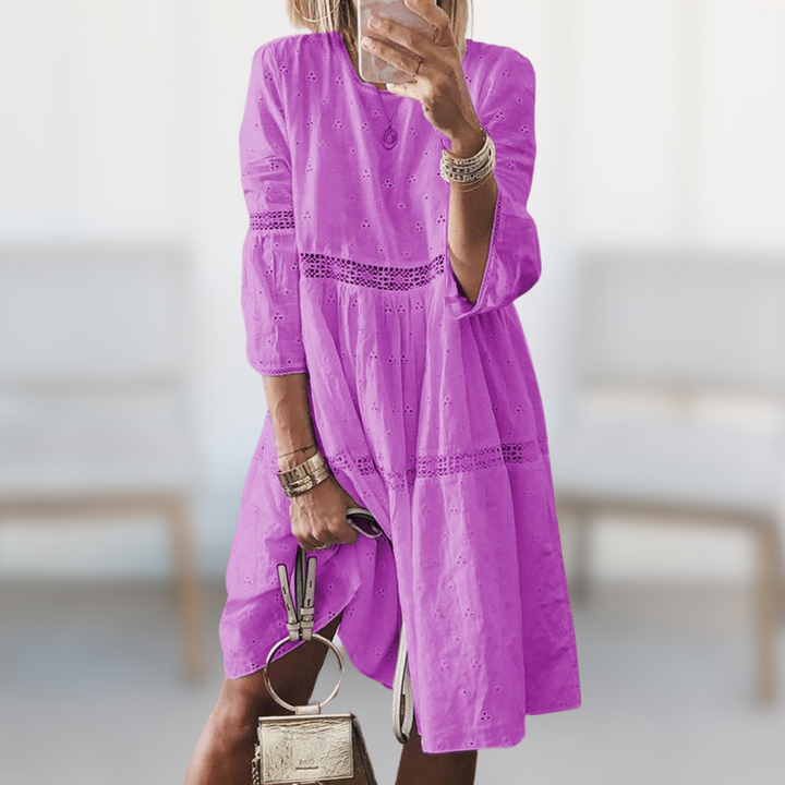 Marianne | Robe longue élégante avec détails brodés 