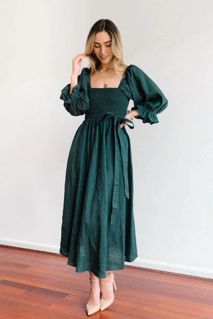 Tana | ROBE FRANÇAISE AVEC MANCHES VOLANTÉES 