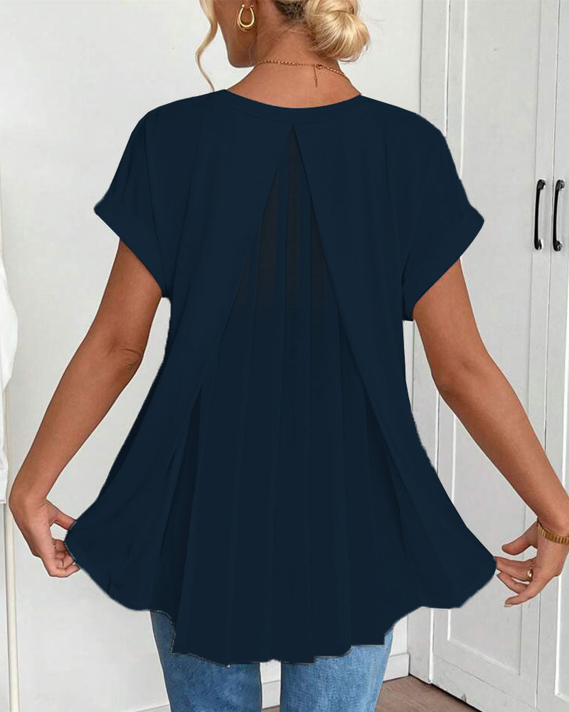 Estella - T-shirt Patchwork Décontracté 