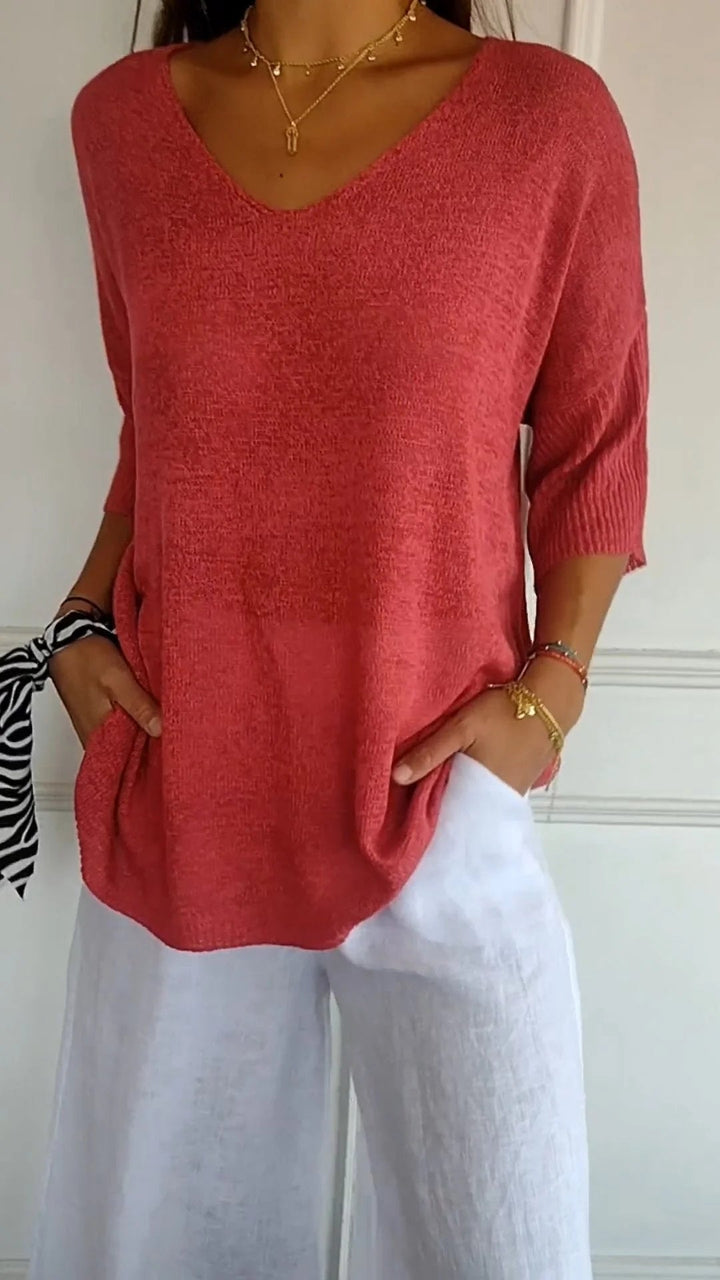 Anna - Haut en tricot chic 