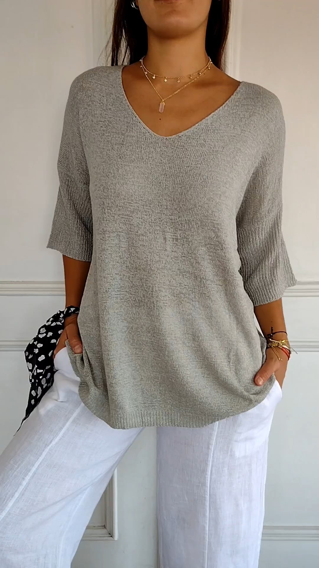 Anna - Haut en tricot chic 