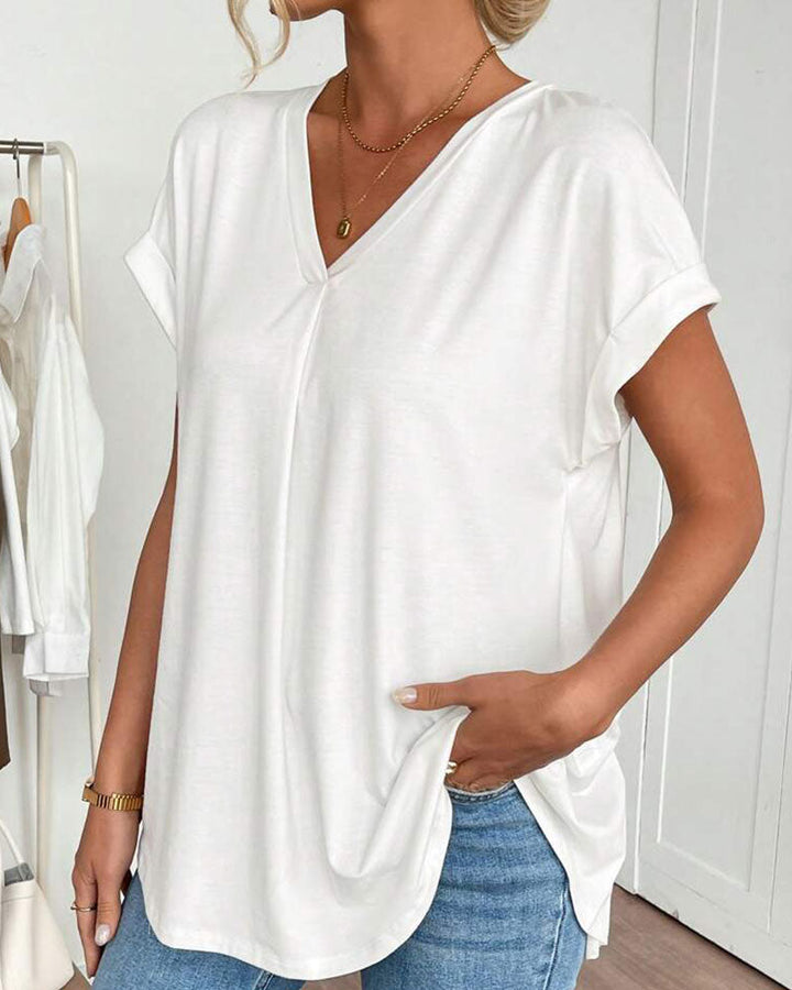Estella - T-shirt Patchwork Décontracté 