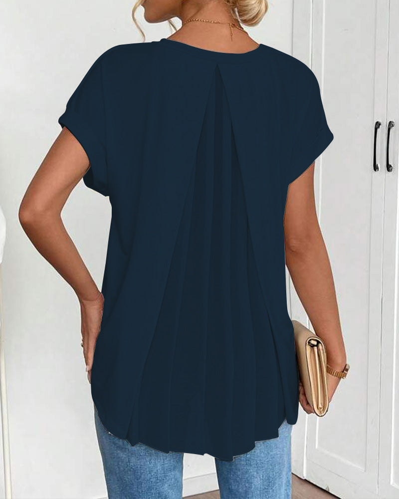 Estella - T-shirt Patchwork Décontracté 