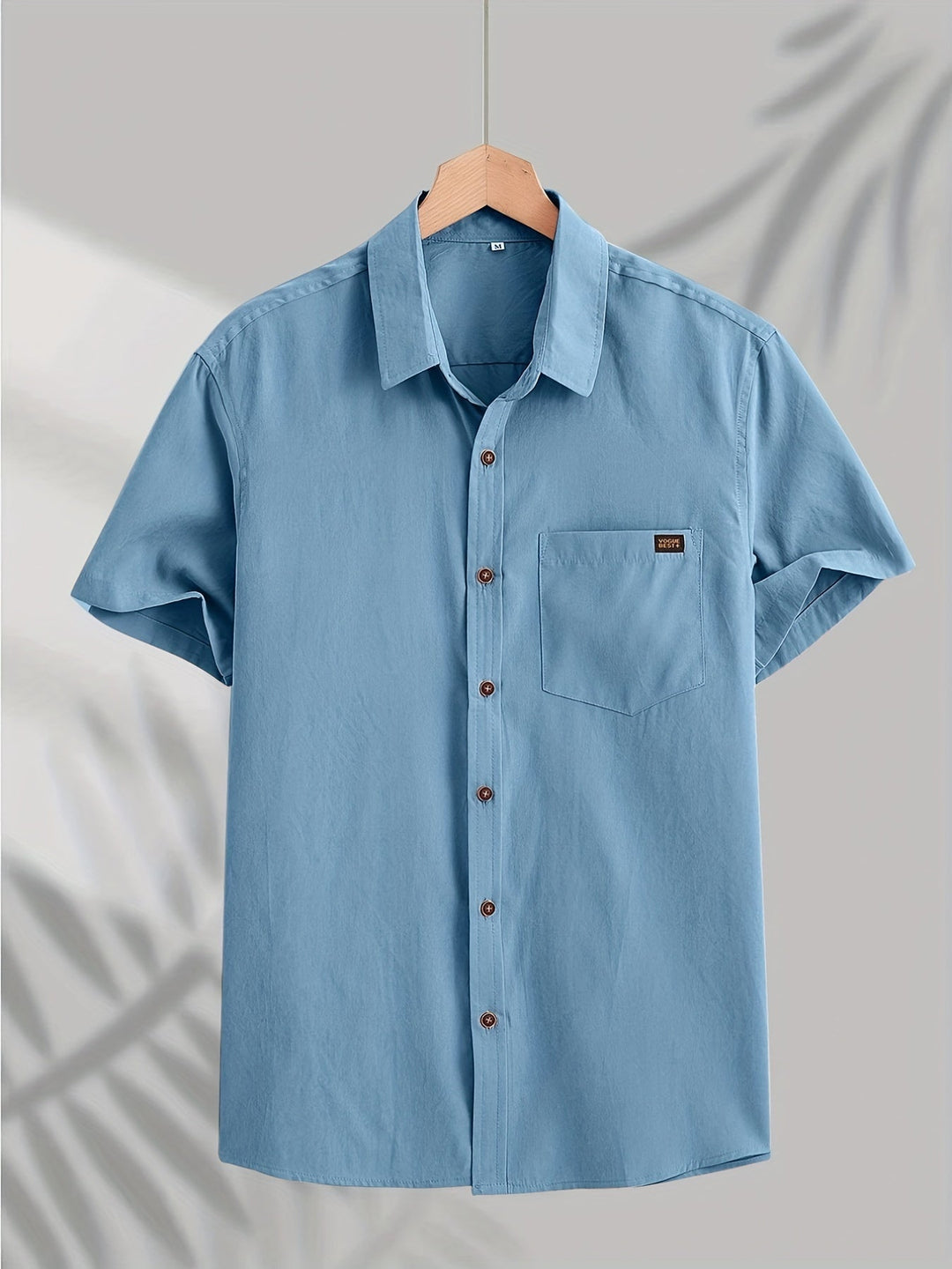 Chemise décontractée à manches courtes en coton 