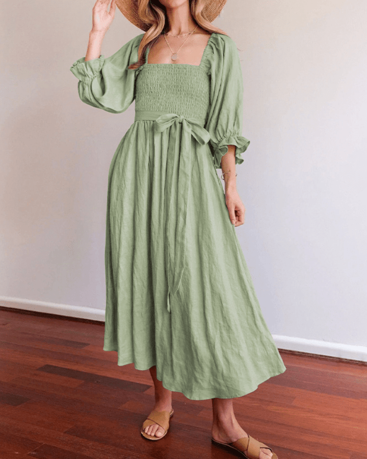 Tana | ROBE FRANÇAISE AVEC MANCHES VOLANTÉES 