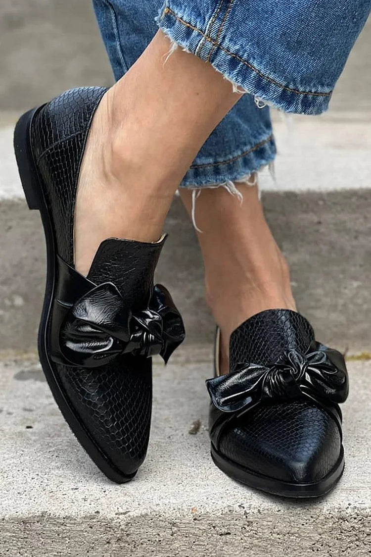 Carine | Mocassins élégants avec effet imprimé peau de serpent 