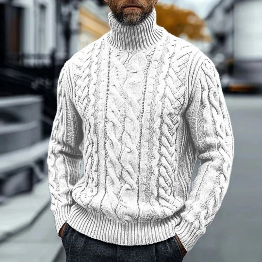 Harald - Pull en maille torsadée vintage 