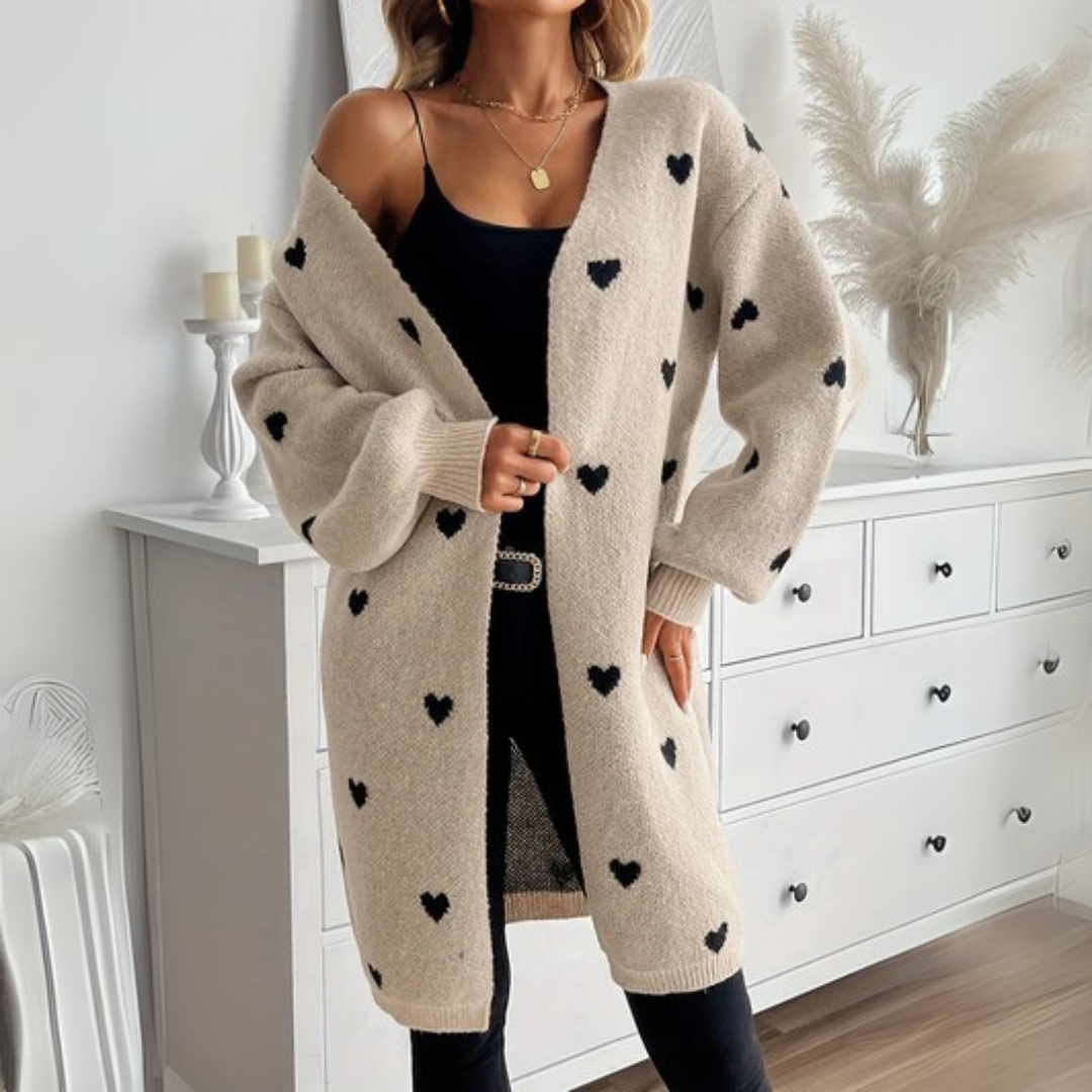 Julia | Cardigan avec motif cœur 