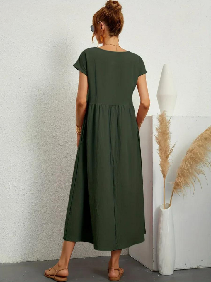 Ruby™ | Robe essentielle élégante en coton et lin 