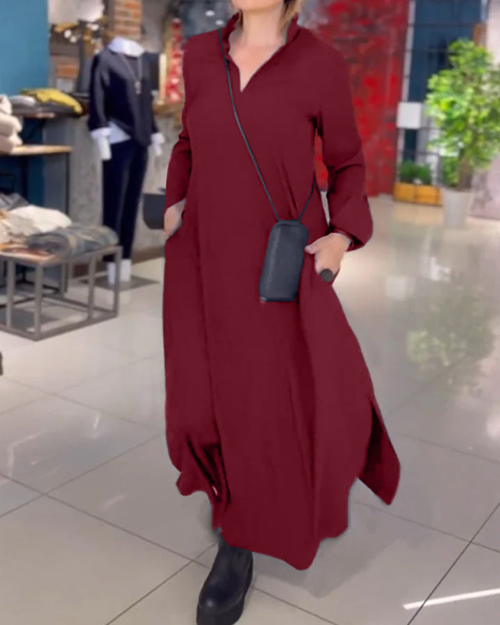 Evia™ | Robe longue ample avec fente 