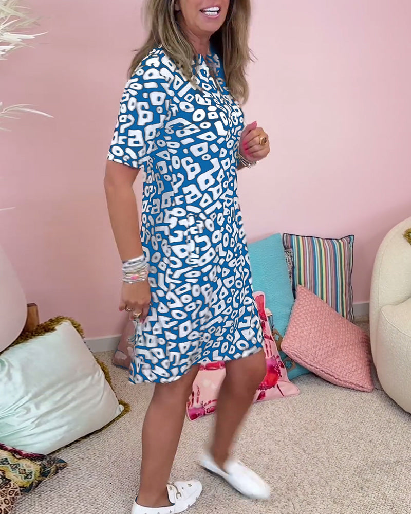 Viaro™ | Robe imprimée, col en V et poches 