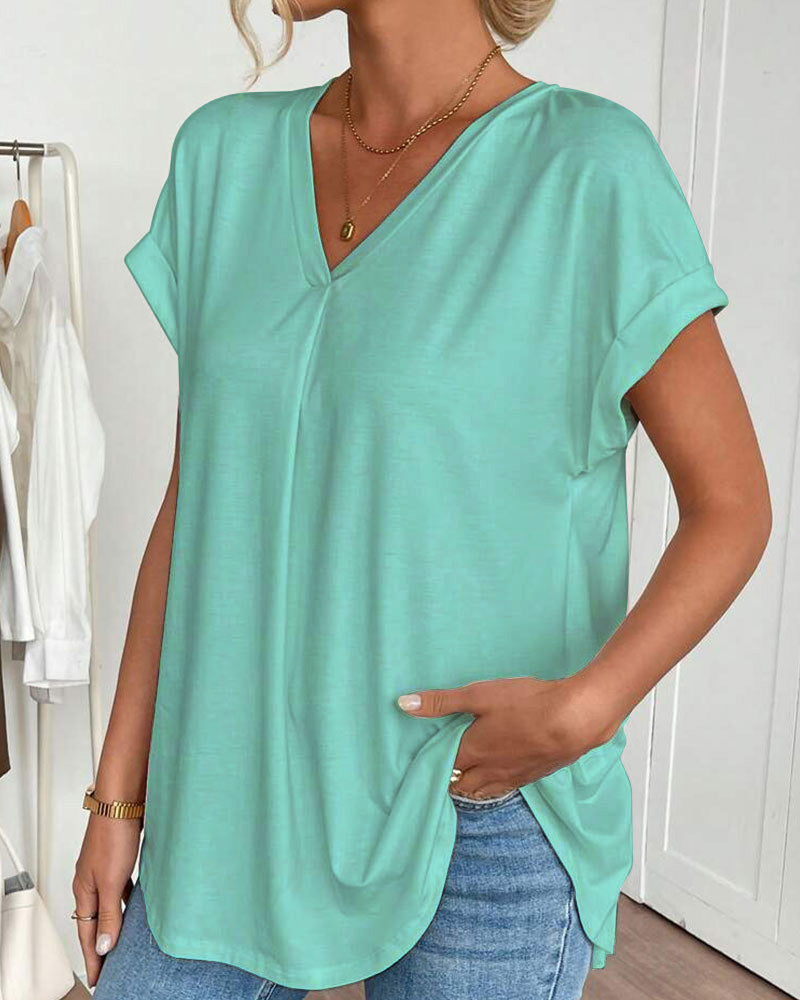 Estella - T-shirt Patchwork Décontracté 