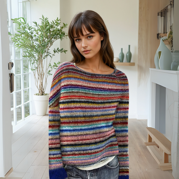Manonin | Pull Rayé Décontracté & Confortable 