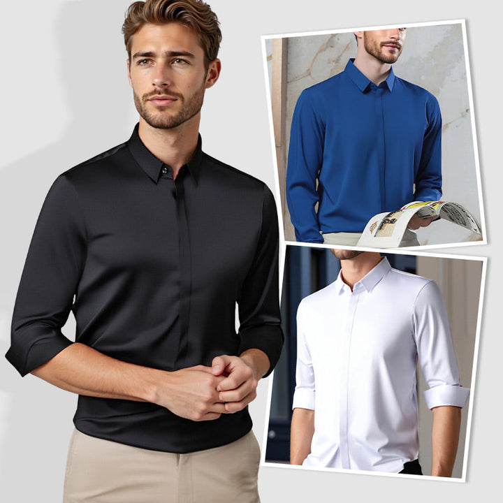 Chemise extensible sans plis 