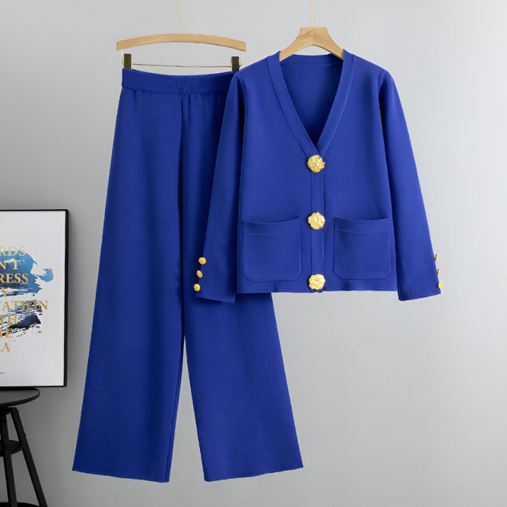 Eva™ | Ensemble avec Veste Nouée et Pantalon Large 