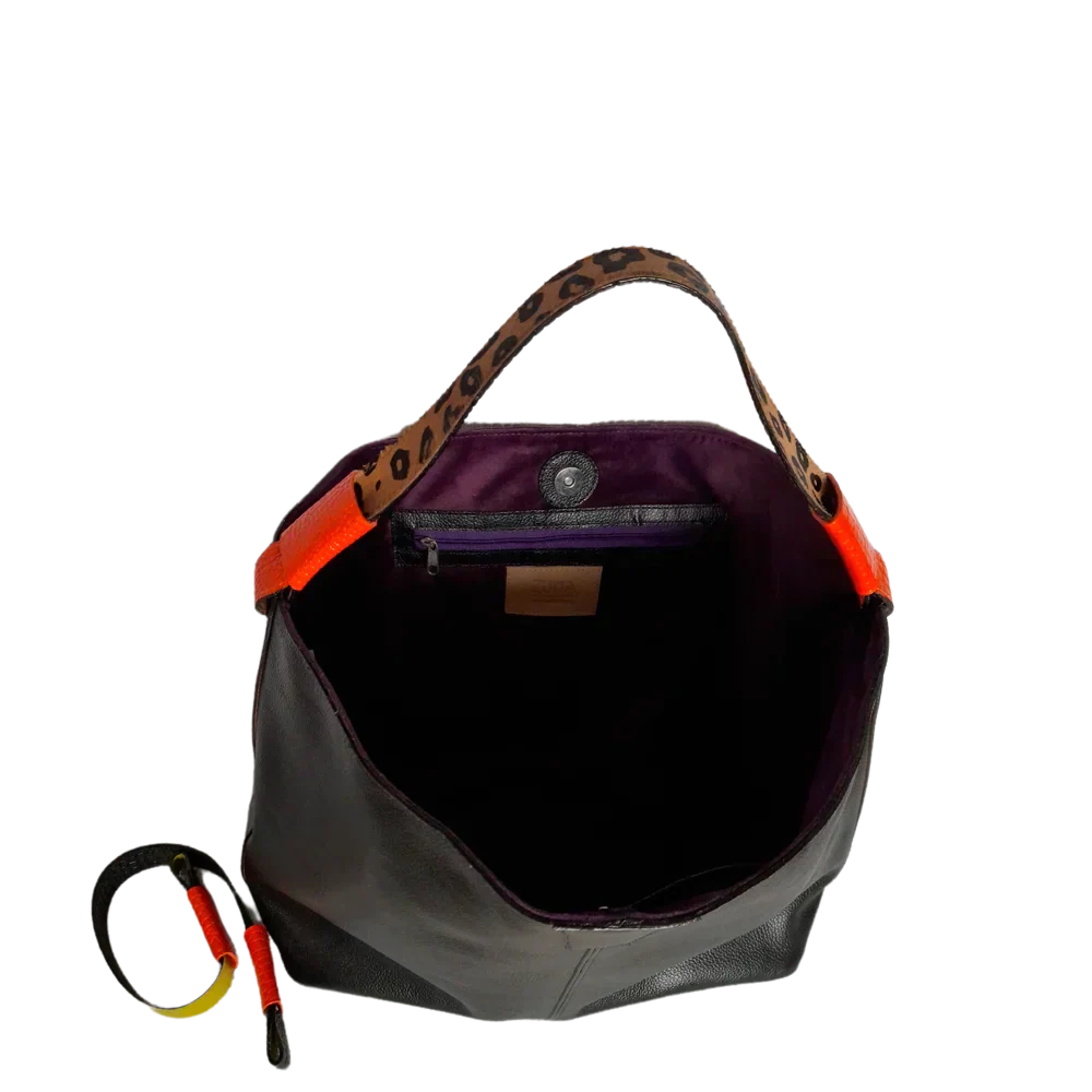 Marguerite™ | Elegant Black Leather Handbag