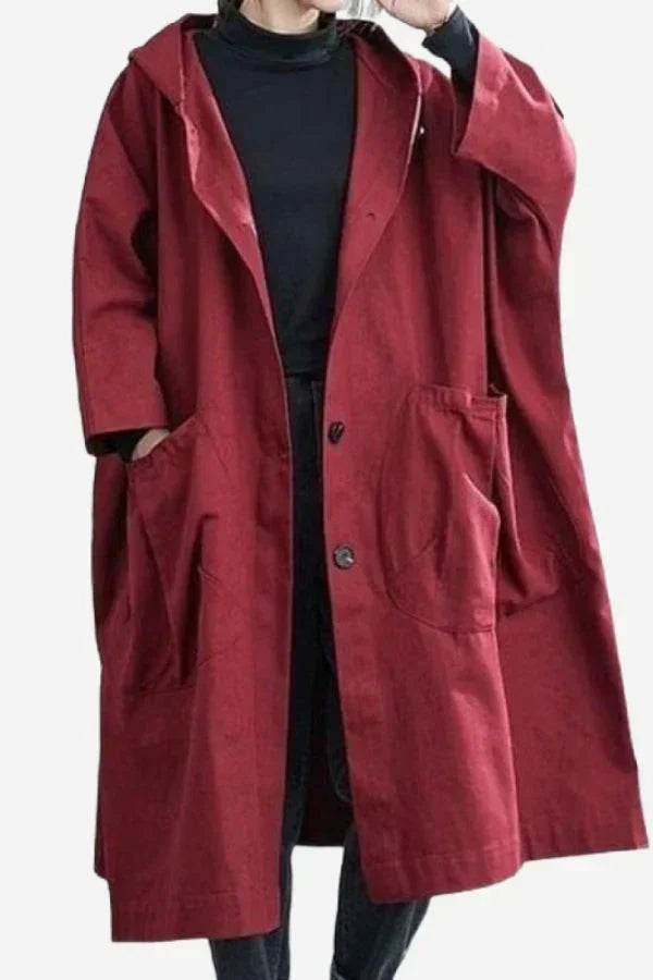 Zilo™ | Veste de pluie Bordeaux surdimensionnée 