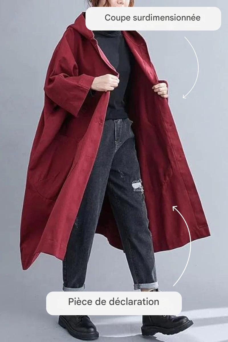 Zilo™ | Veste de pluie Bordeaux surdimensionnée 