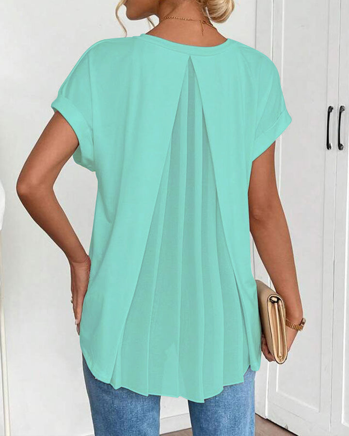 Estella - T-shirt Patchwork Décontracté 
