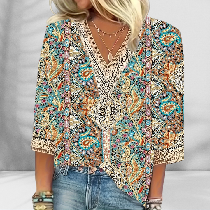 Alis - Blouse Bohème Élégante 