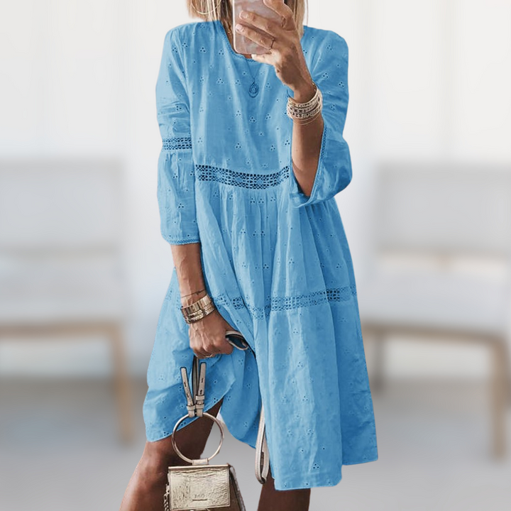 Marianne | Robe longue élégante avec détails brodés 