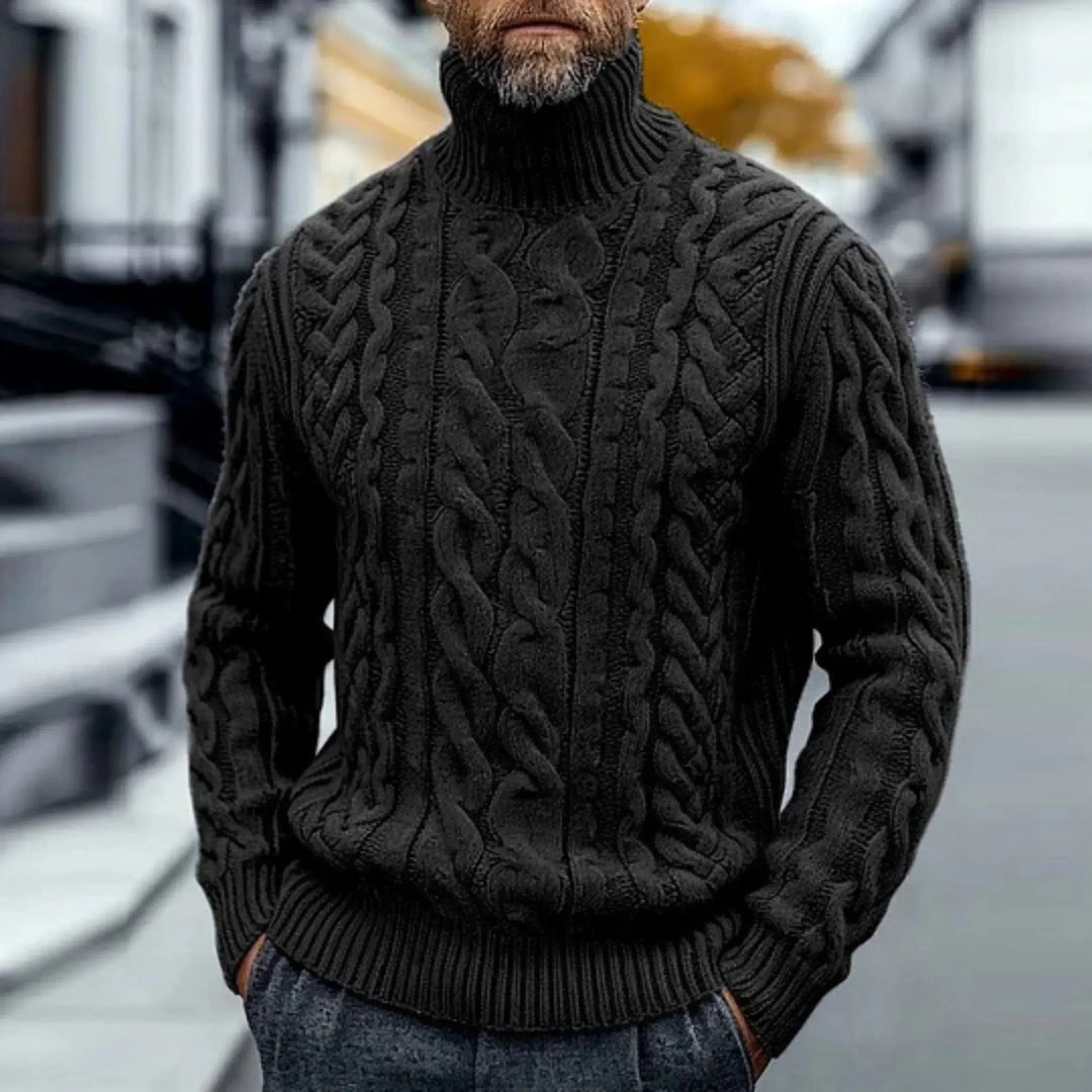 Harald - Pull en maille torsadée vintage 