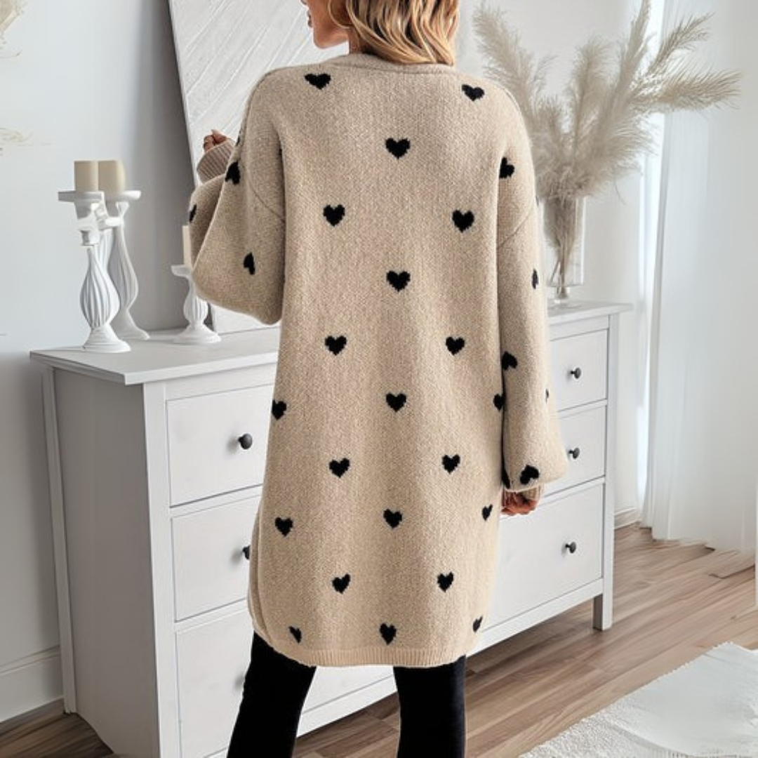 Julia | Cardigan avec motif cœur 